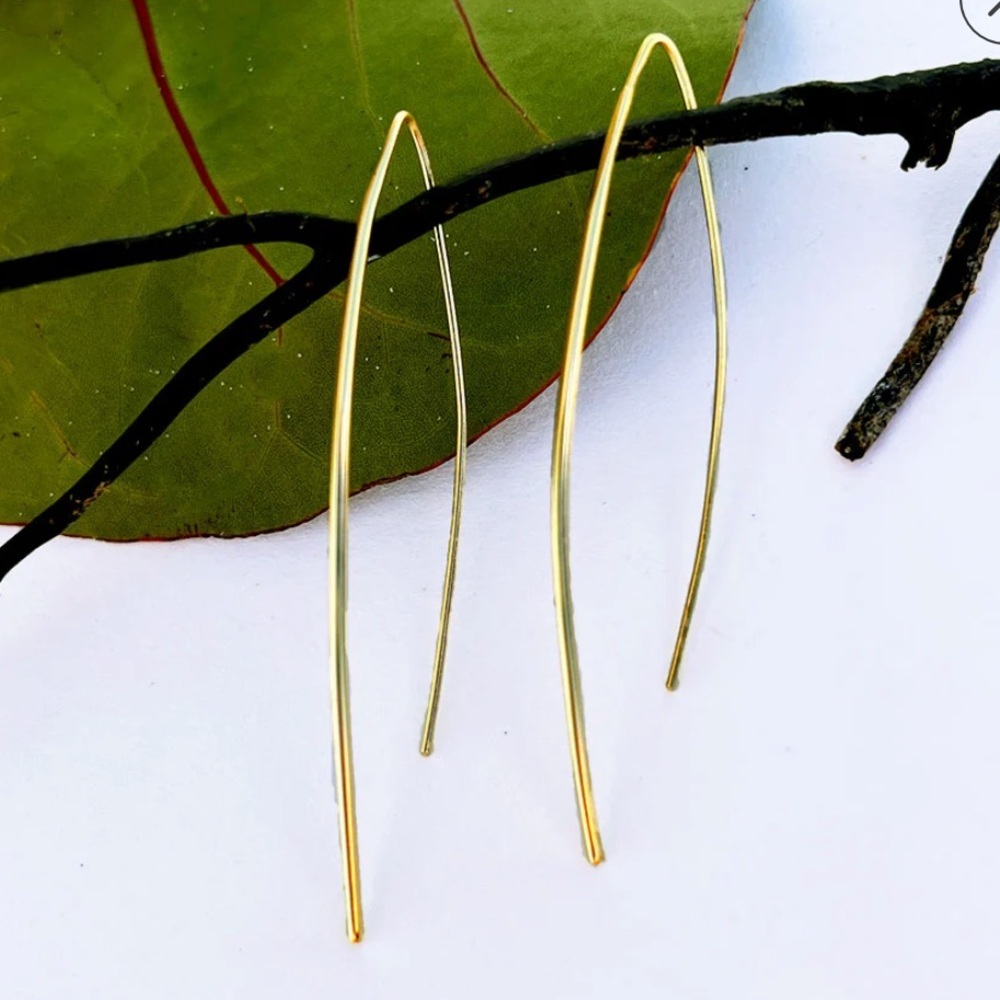Open Hoop Twist Earrings
